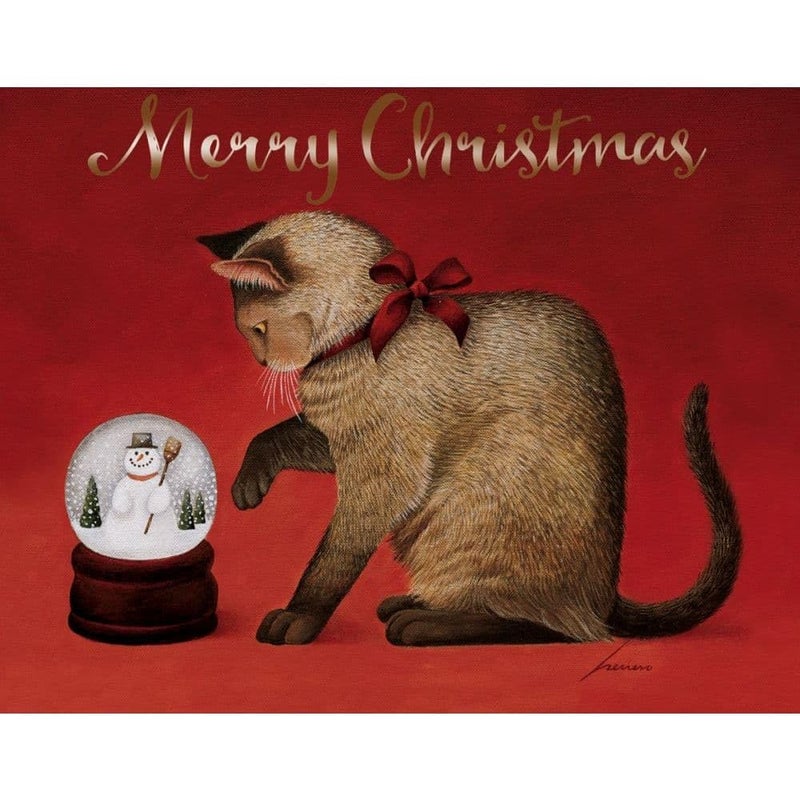 LANG "Snowy Wonder" Boxed Christmas Cards, 12 Cards and 13 Envelopes, Fully Designed Envelopes, Full-Color Artwork Inside and Out, Linen-Embossed Paper Stock, Glitter Embellishment (1004839) - Image 1